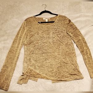 Forever 21 gold top, slit up the back